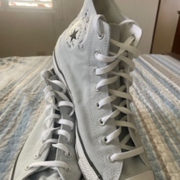 Converse Other - NEVER USED Men's Baby blue, white bow Converse